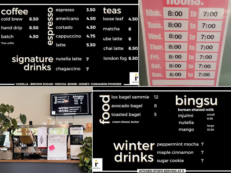 Ristretto Menu