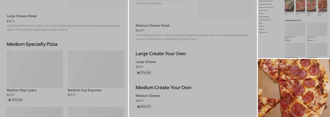 Pizza Hut Menu
