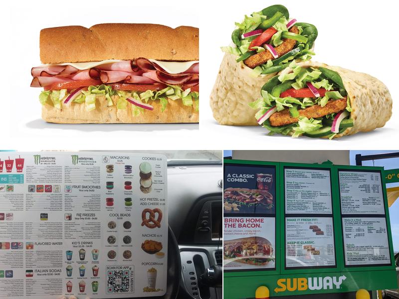Subway Menu