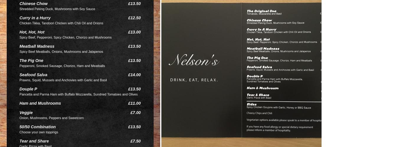 Nelson's Menu