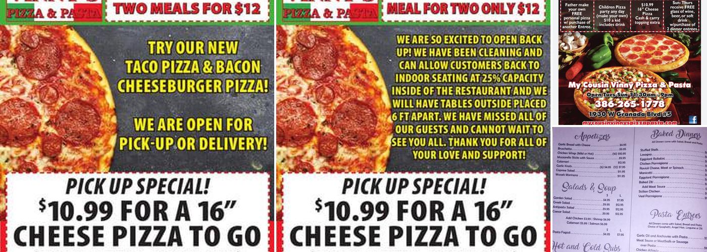 Mr. B's Pizza Pub Menu