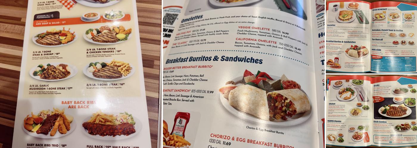 NORMS Restaurant Menu