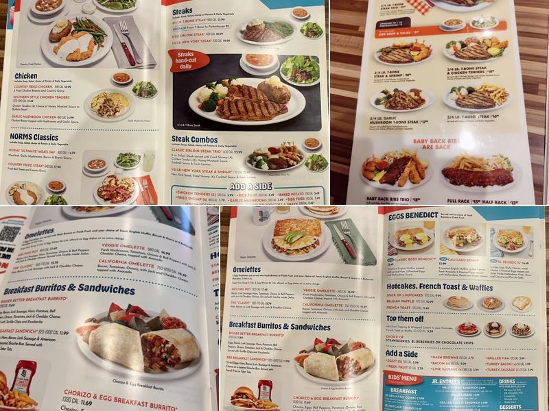 NORMS Restaurant Menu