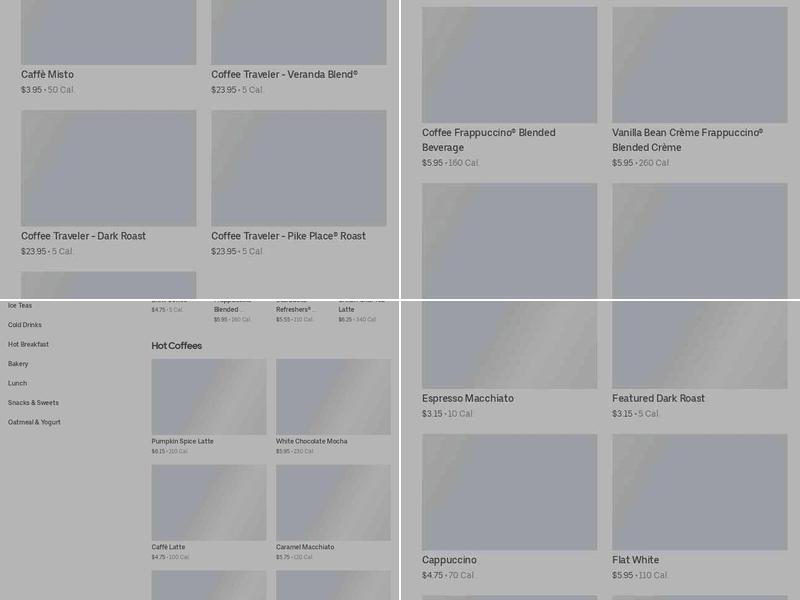 Starbucks Menu