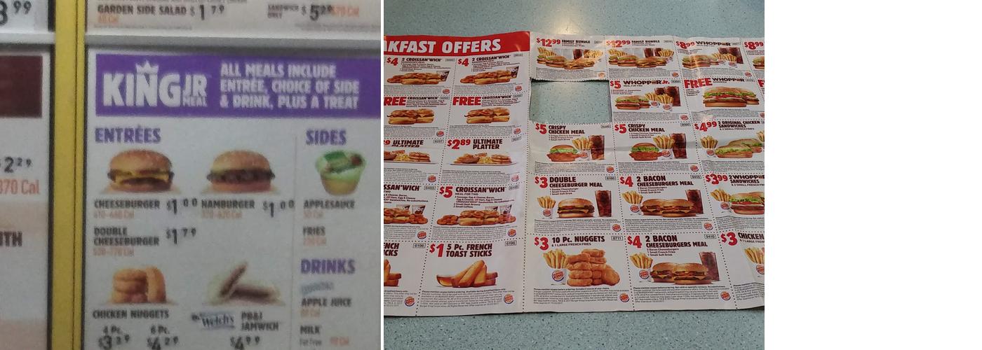 Burger King Menu