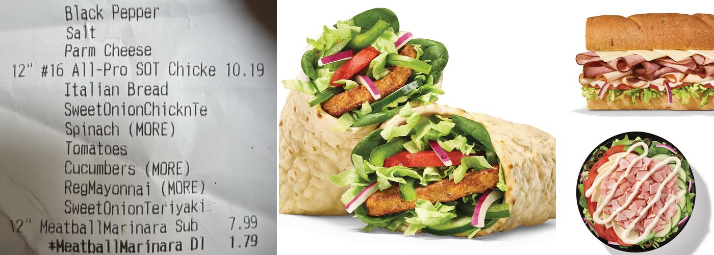 Subway Menu