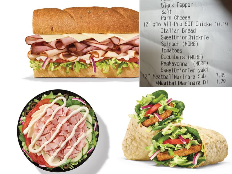 Subway Menu