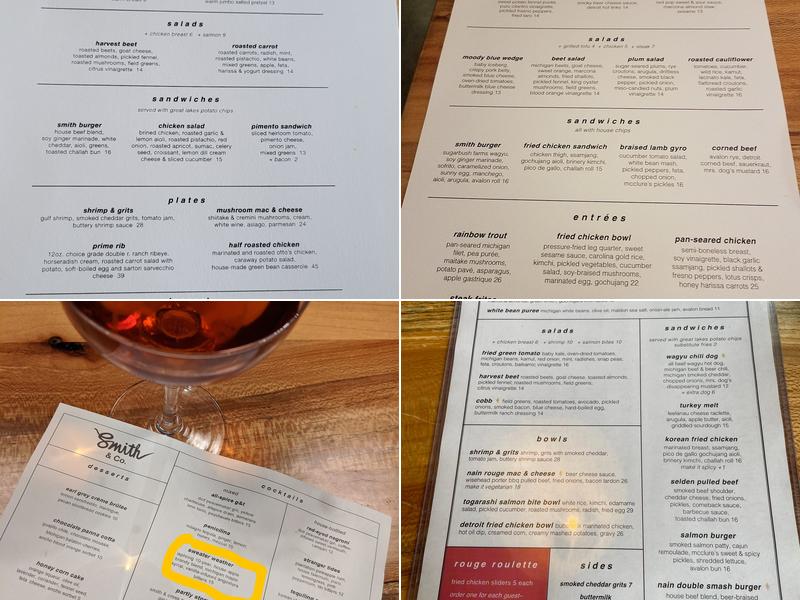Smith & Co. Menu