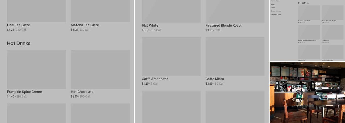 Starbucks Coffee Company Menu