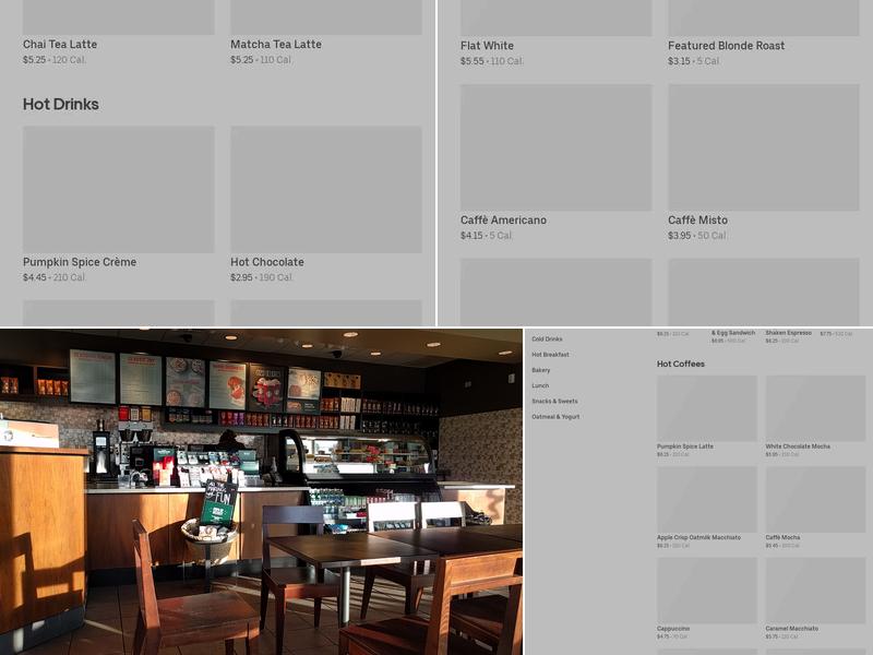 Starbucks Coffee Company Menu