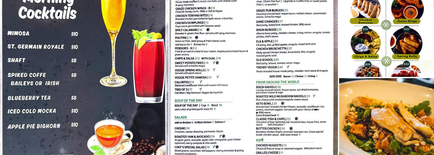 Graze Food & Drink Menu