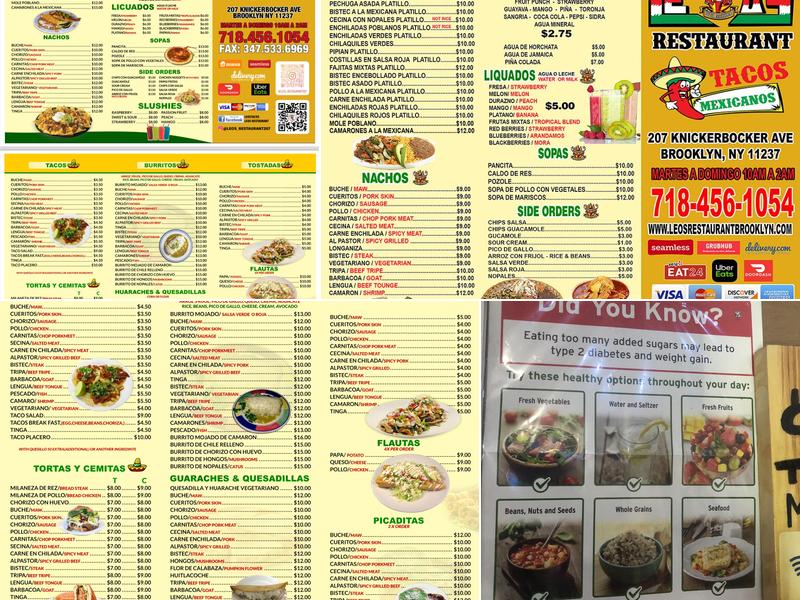 Leos Menu