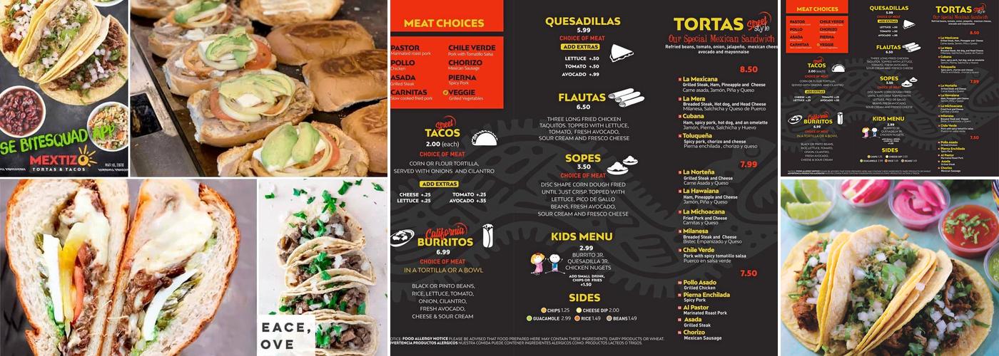 Mextizo Tortas & Tacos Menu