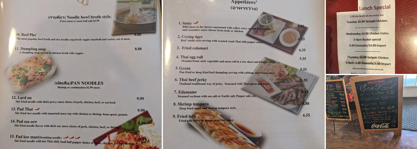 Chang Thai Menu