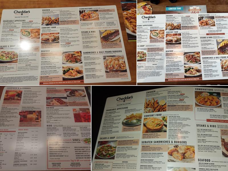 Cheddar's Scratch Kitchen Menu