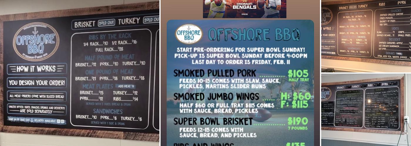 Shore Points BBQ Menu