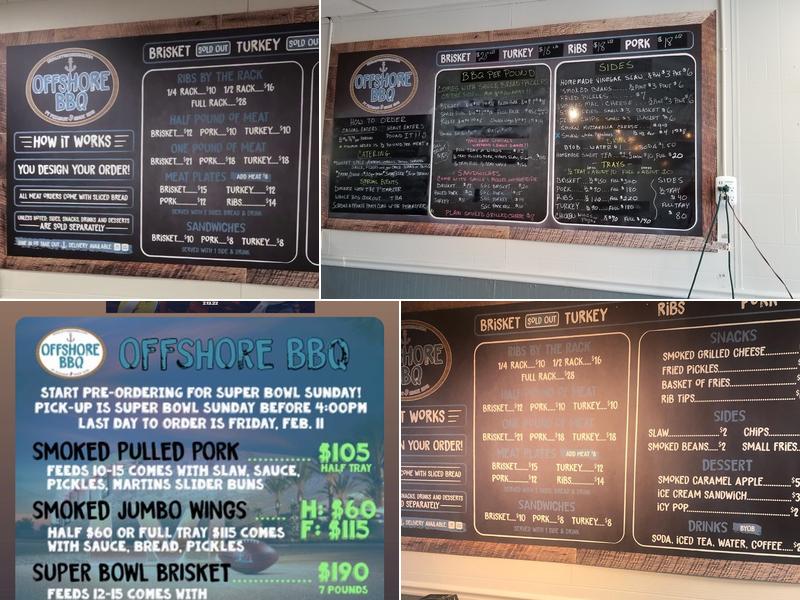 Shore Points BBQ Menu