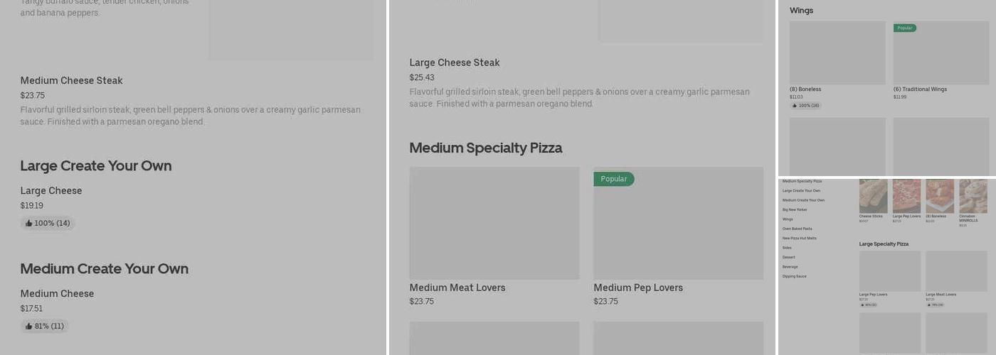 Pizza Hut Menu