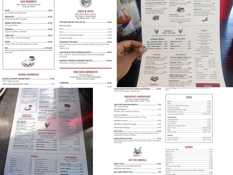 Brenda's Oakland Menu