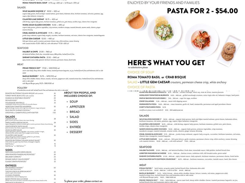 Bazille Menu