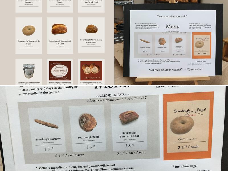 Moses Bread Menu