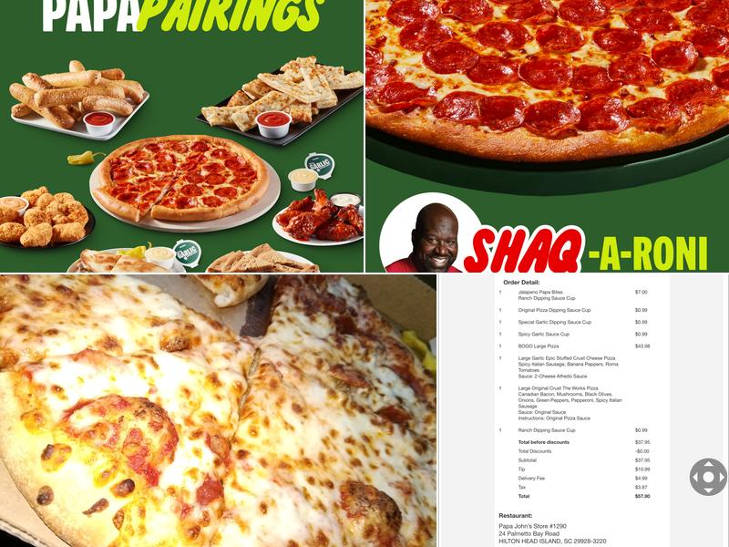 Papa Johns Pizza Menu