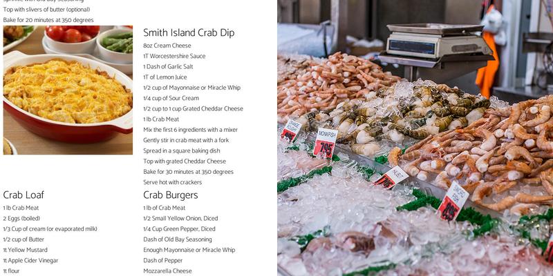 Jessie Taylor Seafood Menu