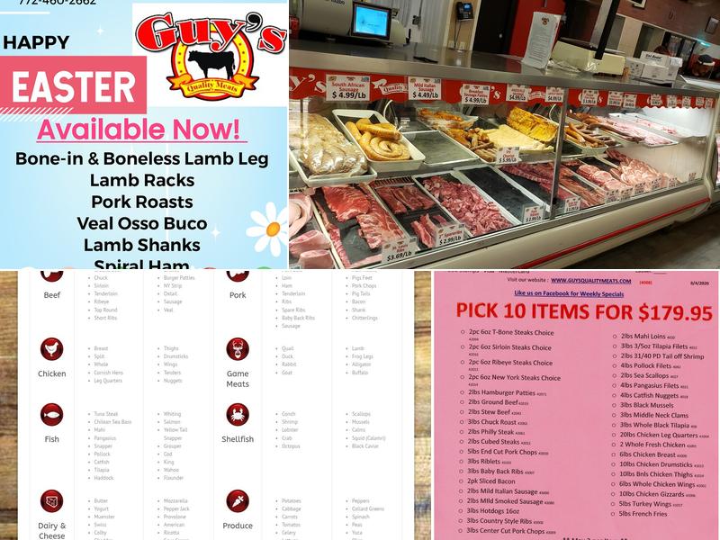 Guy's Quality Meat Menu