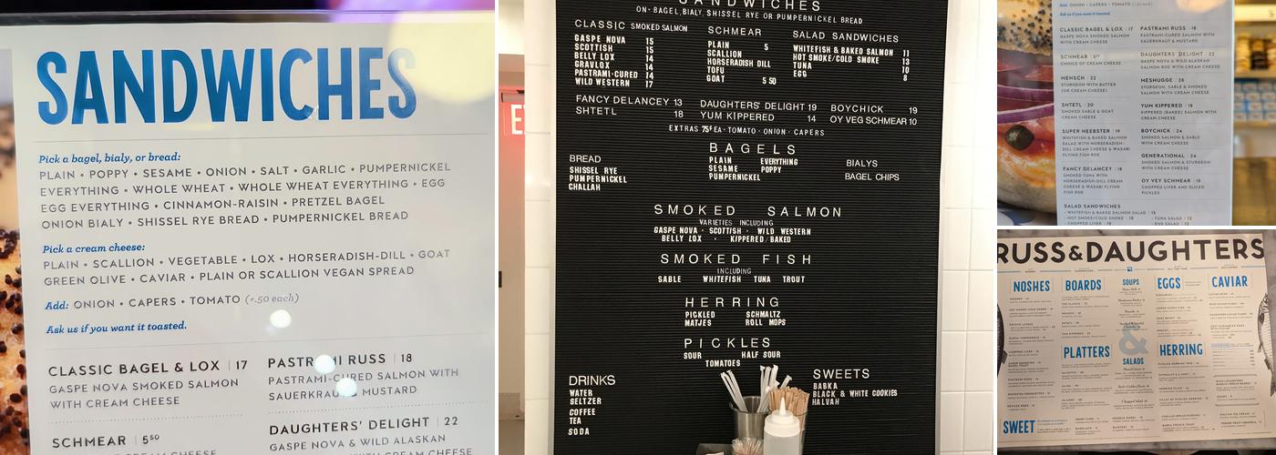 Russ & Daughters Menu