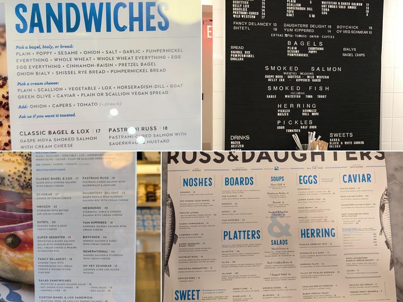 Russ & Daughters Menu
