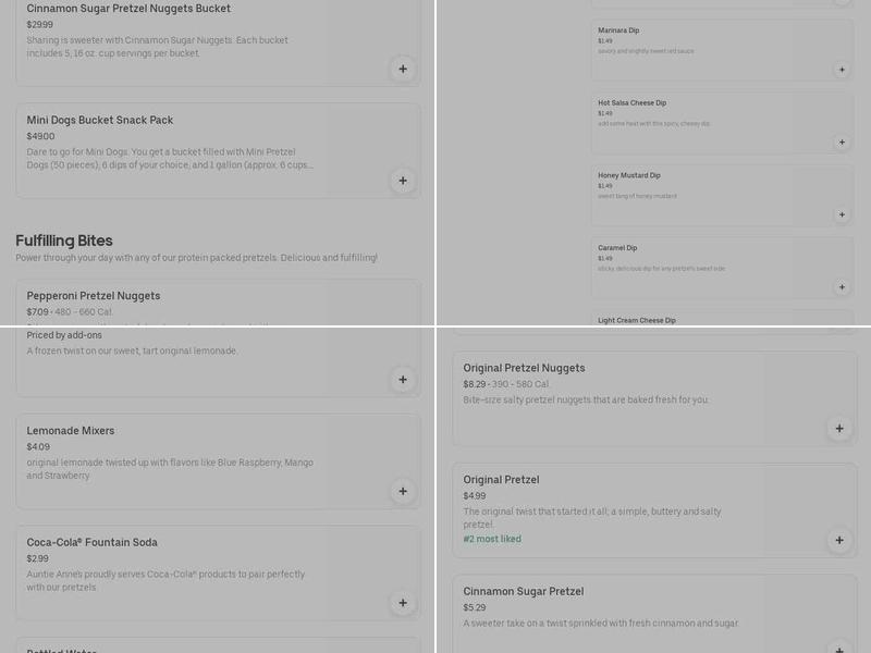 Snacks & Drinks Menu