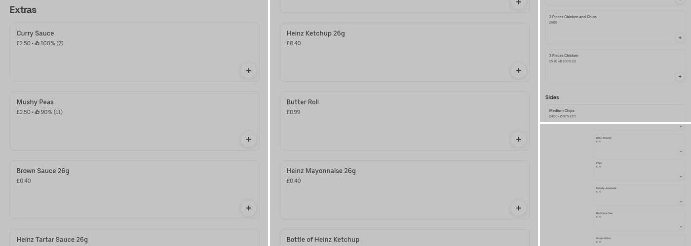 Cod's Plaice Fish and Chips Menu