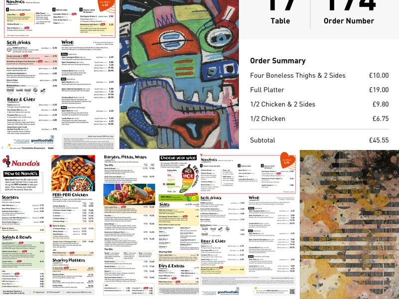Nando's Vauxhall Arches Menu