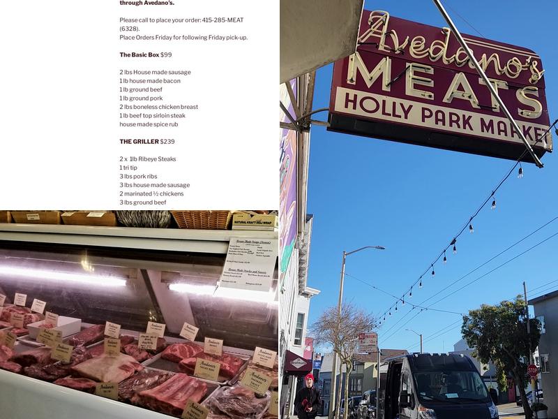 Avedano's Meats Menu