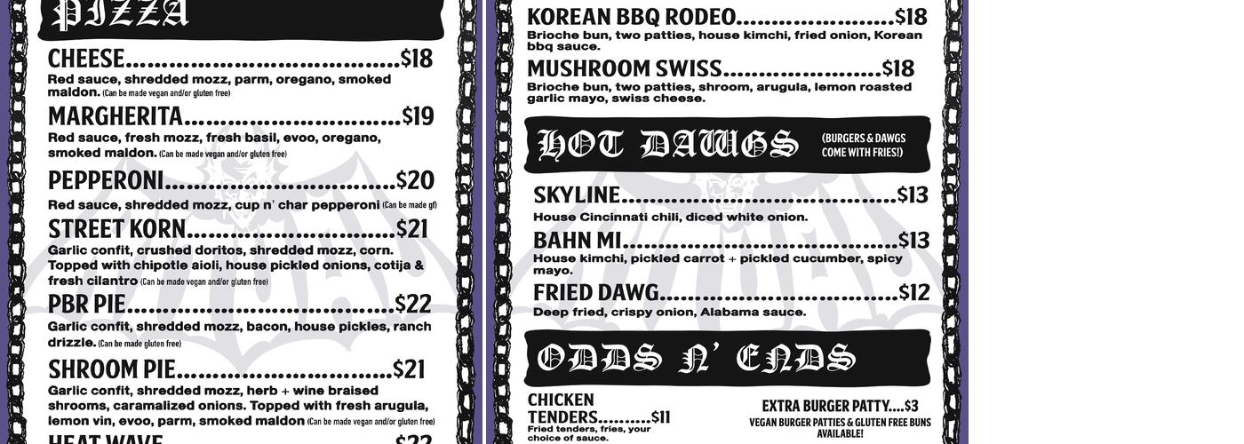 Counter Weight Brewing Co Menu