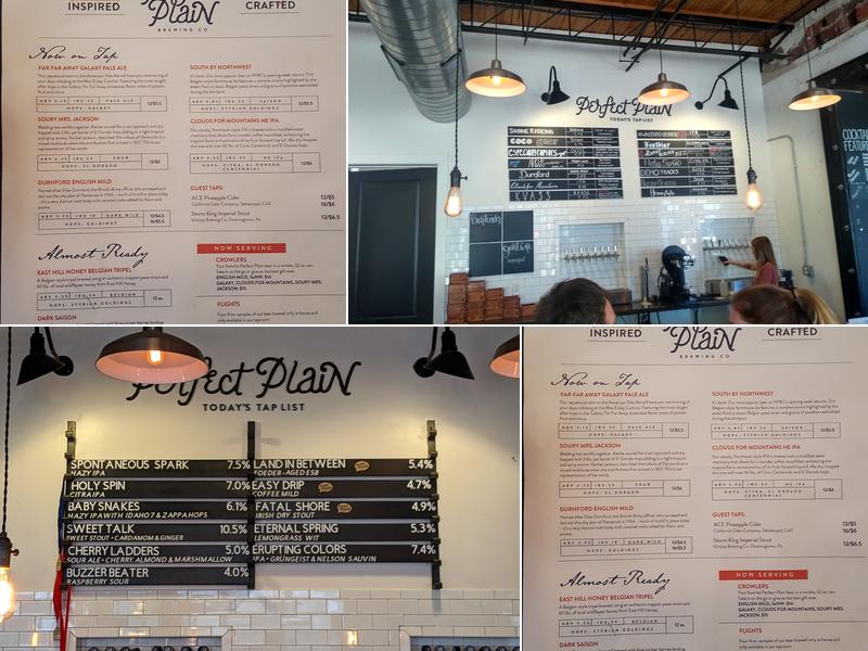 Perfect Plain Brewing Co. Menu