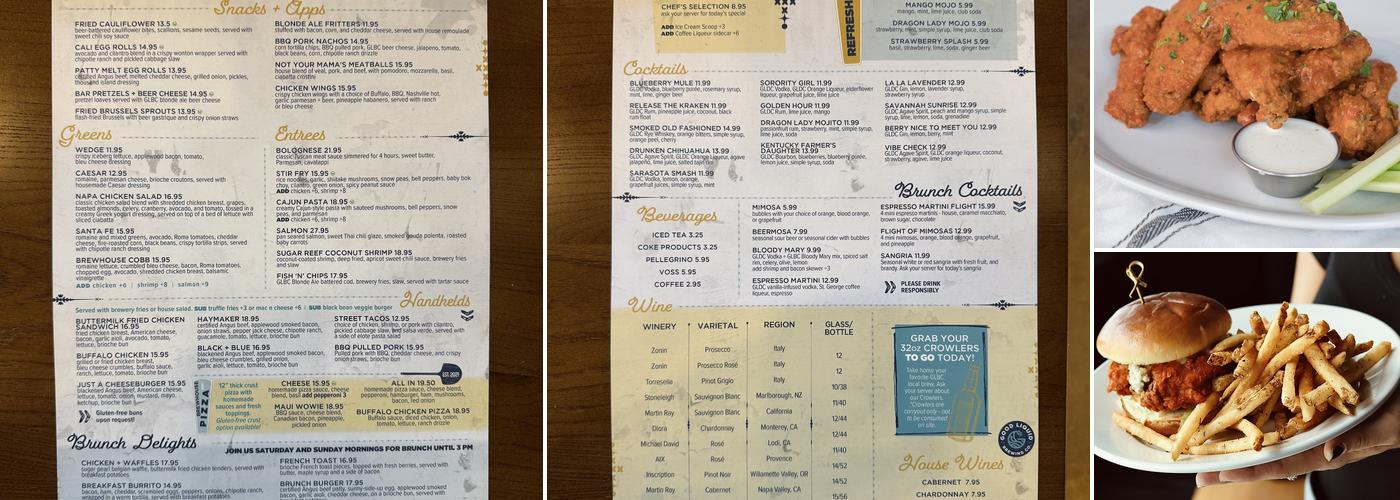 Good Liquid Brewing Company Menu