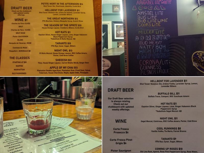 Greyhound Tavern Menu