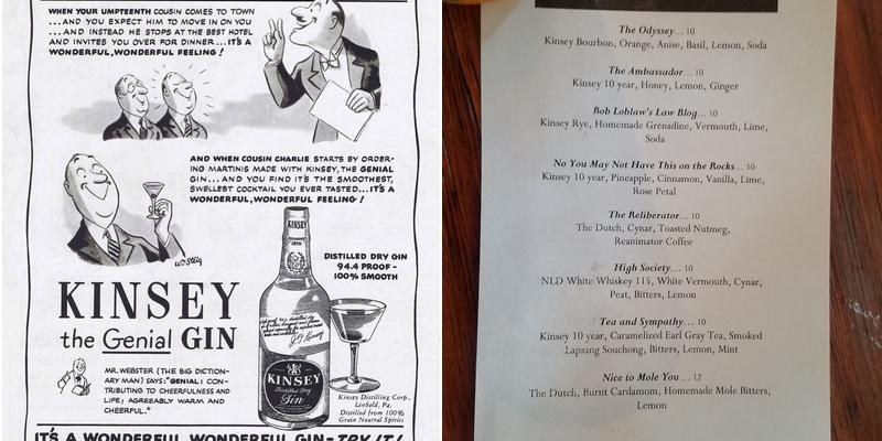 New Liberty Distillery Menu