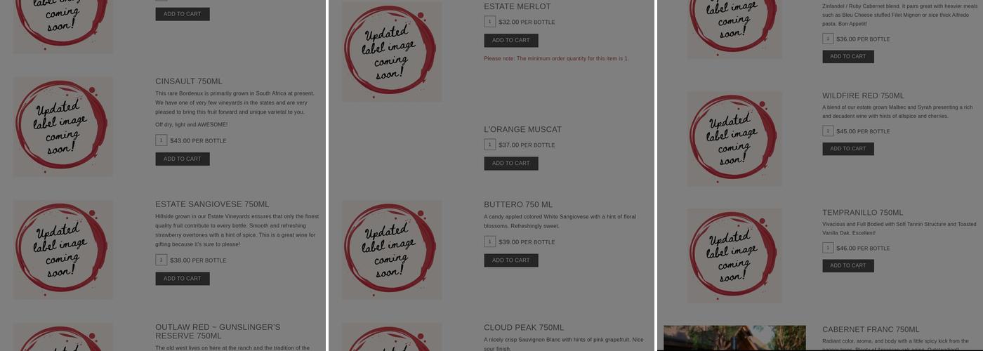 Longshadow Ranch Winery Menu