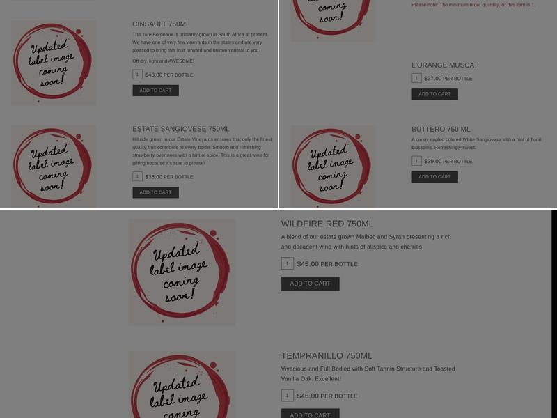 Longshadow Ranch Winery Menu