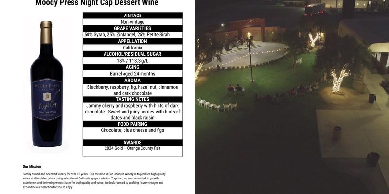 San Joaquin Wine Co Menu