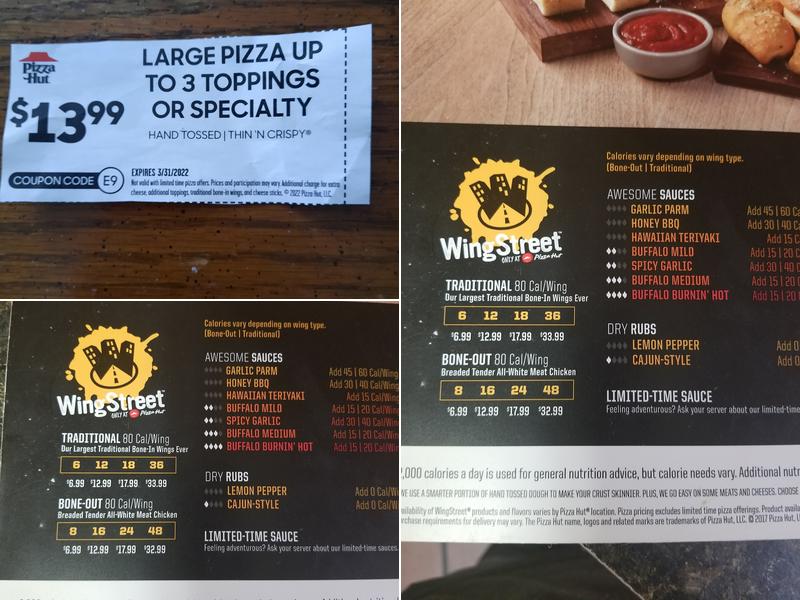 Pizza Hut Menu
