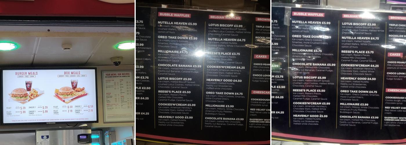 KFC Manchester - Arndale Centre Menu