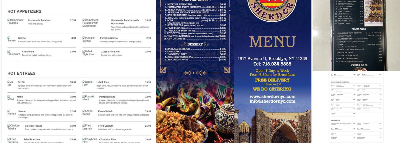 Sherdor Menu