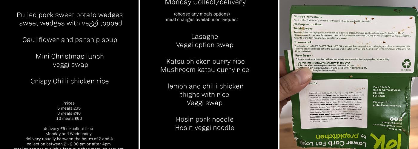 The Weight Loss Prep Kitchen Menu