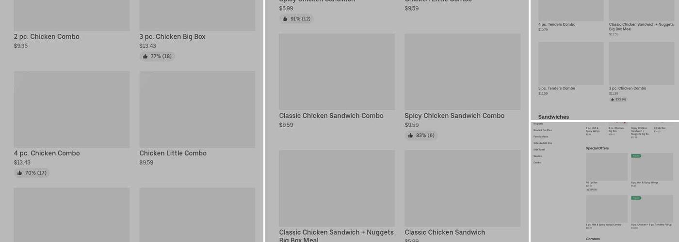 KFC Menu