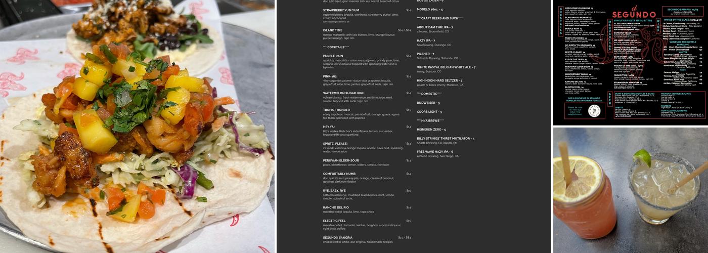 El Segundo Vail Menu