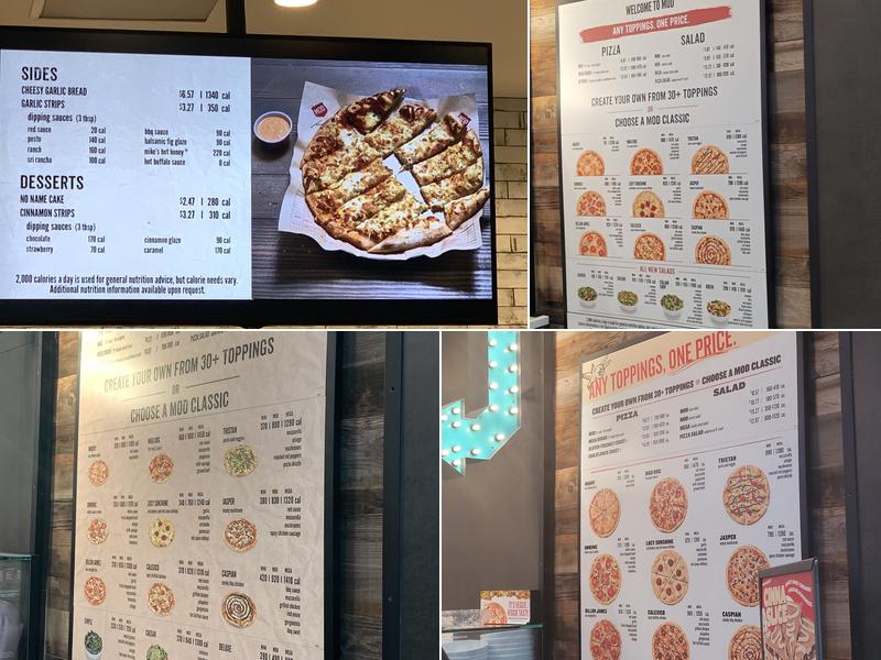 MOD Pizza Menu