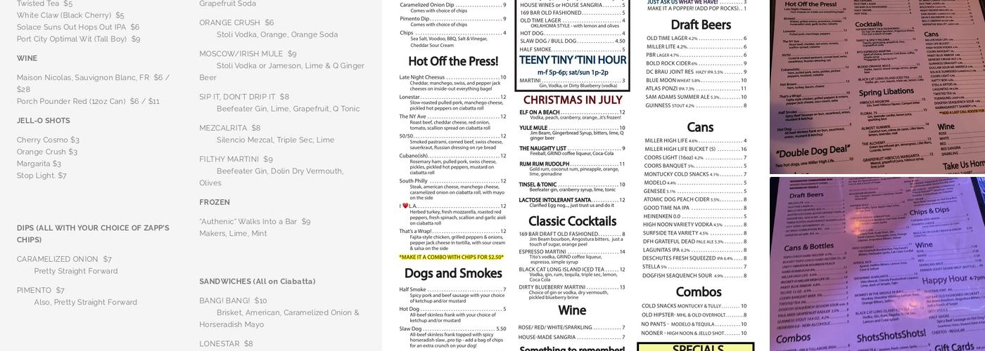 Last Call Bar Menu
